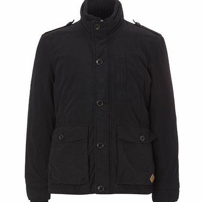 Bhs Double Funnel Neck Jacket, Black BR56A02GBLK