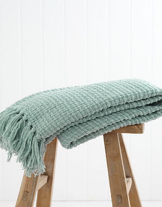 Bhs Duck Egg Basket Weave Throw, duck egg 1850713132