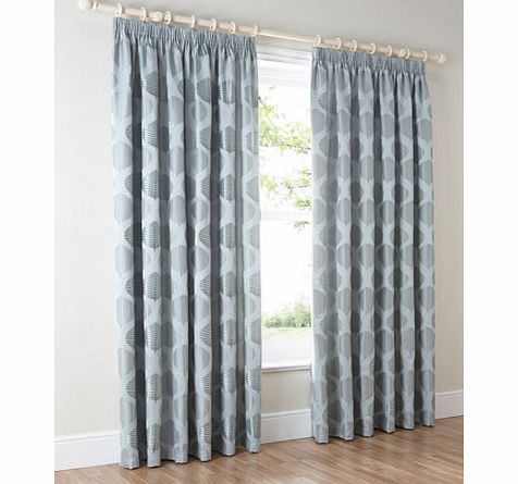 Duck egg leaf jacquard pencil pleat curtain,