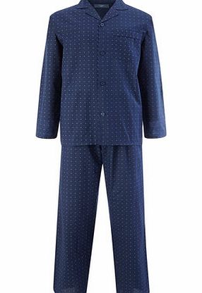 Bhs Easy Care Printed Pyjamas, Blue BR62J05FNVY