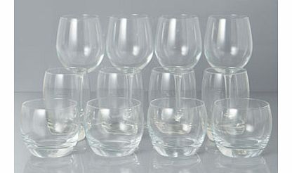 Essentials 12 Piece Glass Set, clear 9557292346