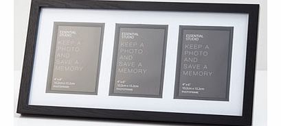 Bhs Essentials black wood effect double mount triple