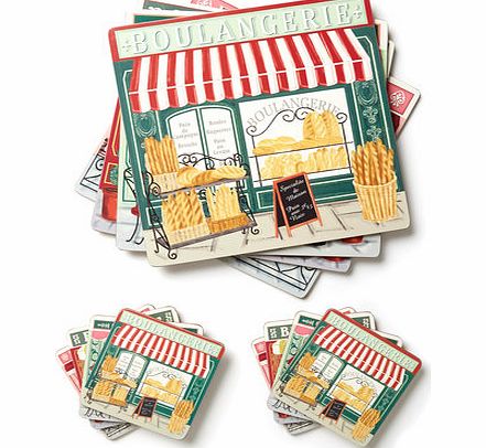 Essentials mix shop scenes set of 8 coaster and