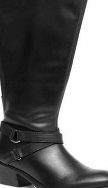 Bhs Evans Black Leather Cross Extra Wide Strap