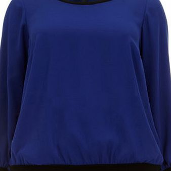 Bhs Evans Blue Crepe Top, blue 12610331483
