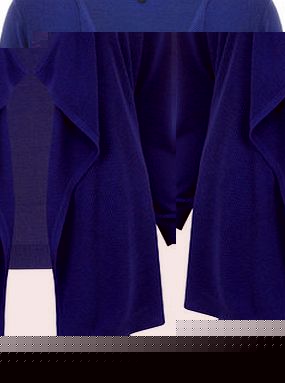 Bhs Evans Blue Rib Front Cardigan, blue 12610951483