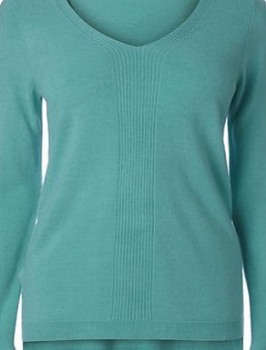 Bhs Evergreen Supersoft Rib Detail Jumper, evergreen