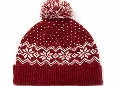 Fairisle Beanie, Red BR63H21FRED