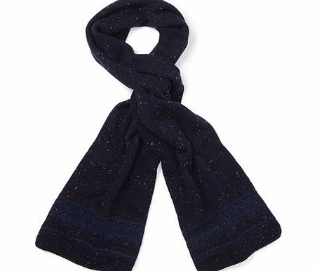 Bhs Fairisle Scarf, Blue BR63S24FNVY
