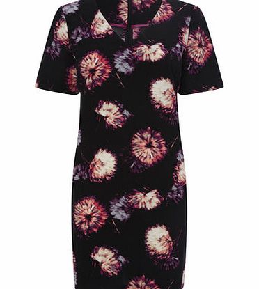 Bhs Floral Print Crepe Tunic, pink/black 356396693