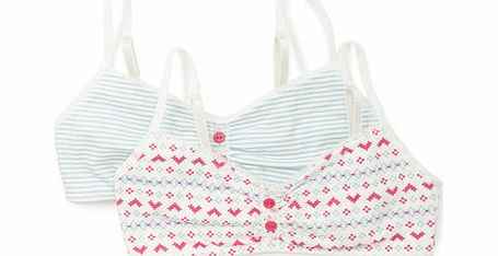 Bhs Girls 2 Pack Aztec Soft Bras, pink 1497550528