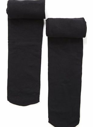 Bhs Girls 2 Pack Girls 100 Denier Tights, black