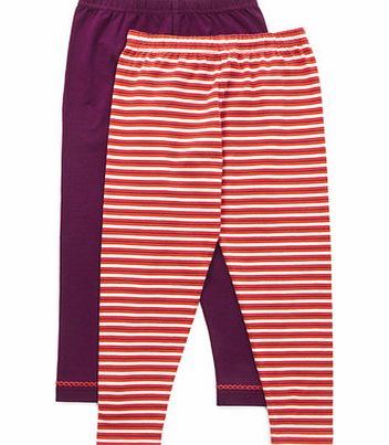 Bhs Girls 2 Pack Multi Leggings, multi 9267299530
