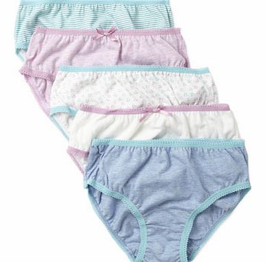 Bhs Girls 5 Pack Heart Briefs, cream multi 1491575318