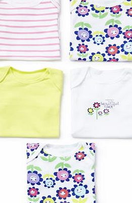 Bhs Girls Baby Girls 5 Pack Short Sleeved Floral