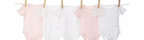 Girls Baby Girls Essential Five Pack Bodysuit