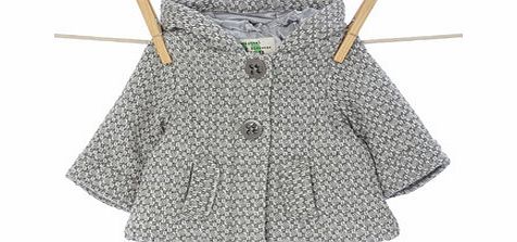 Girls Baby Girls Grey Wool Swing Cardigan, grey