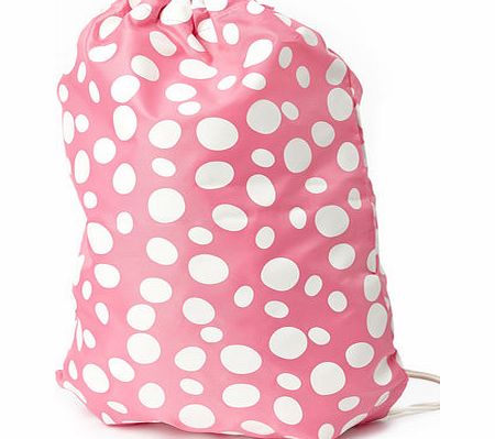 Bhs Girls Coral Drawstring Bag, coral 9264903814