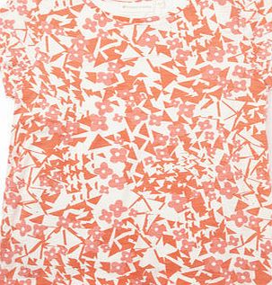 Bhs Girls Coral Floral Open Back Top, coral 1070003641