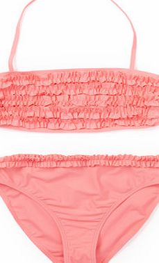 Bhs Girls Coral Frill Bandeau Bikini, coral 1076513814
