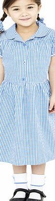 Bhs Girls Generous Fit Classic Gingham School Dress,