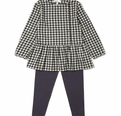Bhs Girls Gingham Tunic and Legging Set in