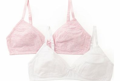 Bhs Girls Girls 2 Pack Pink Marl Soft Bra, pink marl