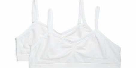 Bhs Girls Girls 2 Pack White Seam Free Crop Top,