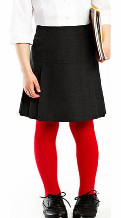 Bhs Girls Junior Girls Charcoal Basque Pleat Skirt,