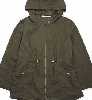 Bhs Girls Khaki Lightweight Parka Jacket, khaki