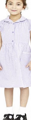 Bhs Girls Lilac Generous Fit Classic Gingham School