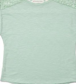Bhs Girls Mint Lace Back Top, mint 1070078942