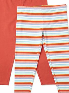 Bhs Girls Multi 2 Pack Leggings, multi 9268609530