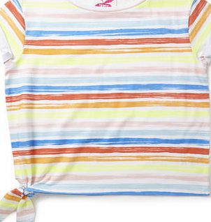 Bhs Girls Multi Stripe Tie-Side Top, multi 1070379530