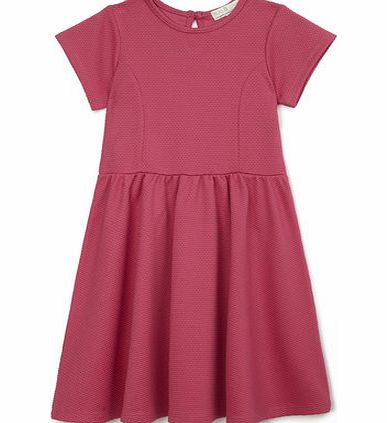 Bhs Girls Pink Waffle Jersey Dress, pink 9272440528