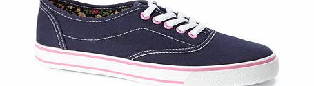 Girls #TammyGirl Navy Lace Up Canvas, navy