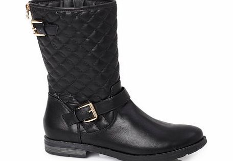 Bhs Girls #TammyGirl Quilted Biker Boots, black