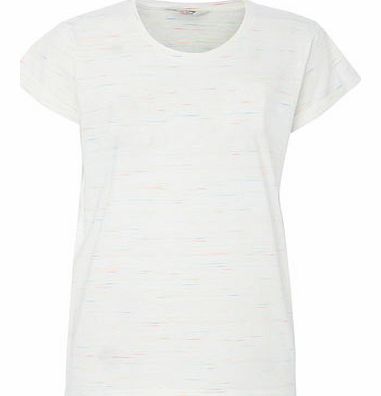 Bhs Girls White Dip Back Tee, white/multi 1005107550