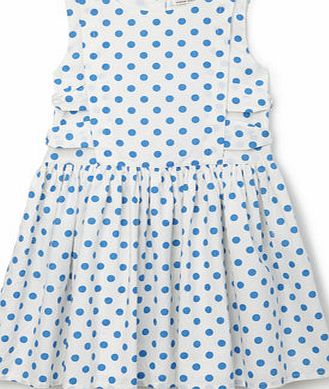 Bhs Girls White Spot Dress, white 9269950306