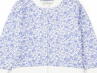 Bhs Girls White Zip-Through Sweatshirt, white