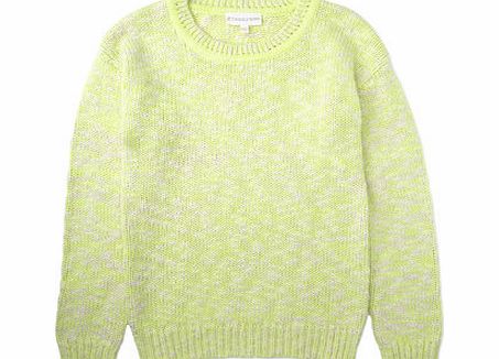 Bhs Girls Yellow Fluro Jumper, bright yellow