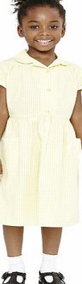 Bhs Girls Yellow Generous Fit Classic Gingham School