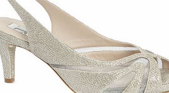 Bhs Gold Mesh Sparkle Sling Back Shoe, gold 2845790085
