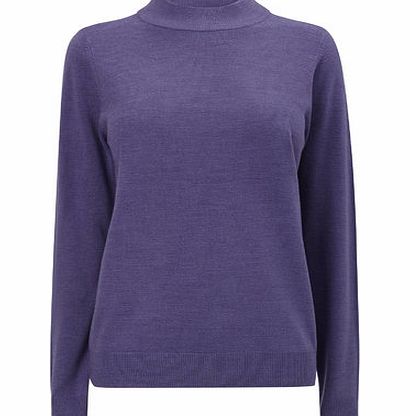 Bhs Grape Supersoft Turtle Neck Jumper, grape