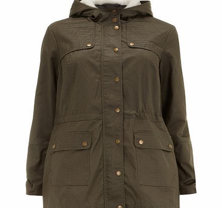Bhs Green Hooded Wax Parka Coat, green 12612819533