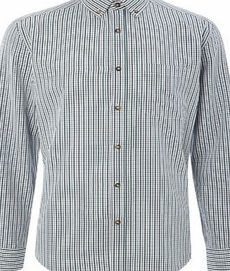 Bhs Green Mini Checked Soft Touch Shirt, Green
