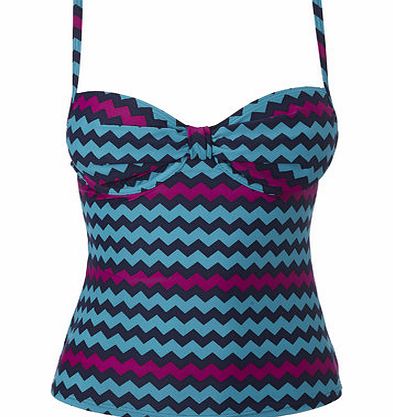 Bhs Green Multi Great Value Chevron Print Tankini