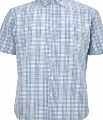 Bhs Green Short Sleeve Check Shirt, Green BR51S14GGRN