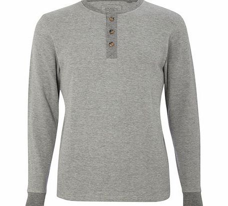 Bhs Grey Contrast Waffle Top, Grey BR54W10FGRY