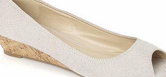 Bhs Grey Corky Demi Wedges, grey 2846080870
